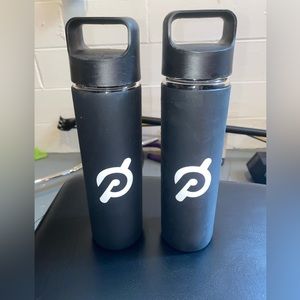 2 Peloton glass water bottles